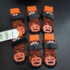 Tiny dog Halloween grip socks